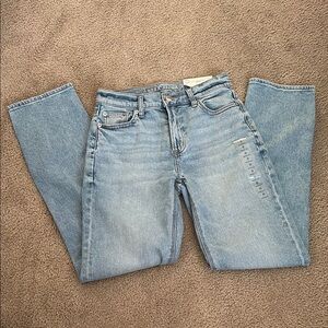 American Eagle Outfitters Light Blue Straight Leg Jeans size 0/25W NWT